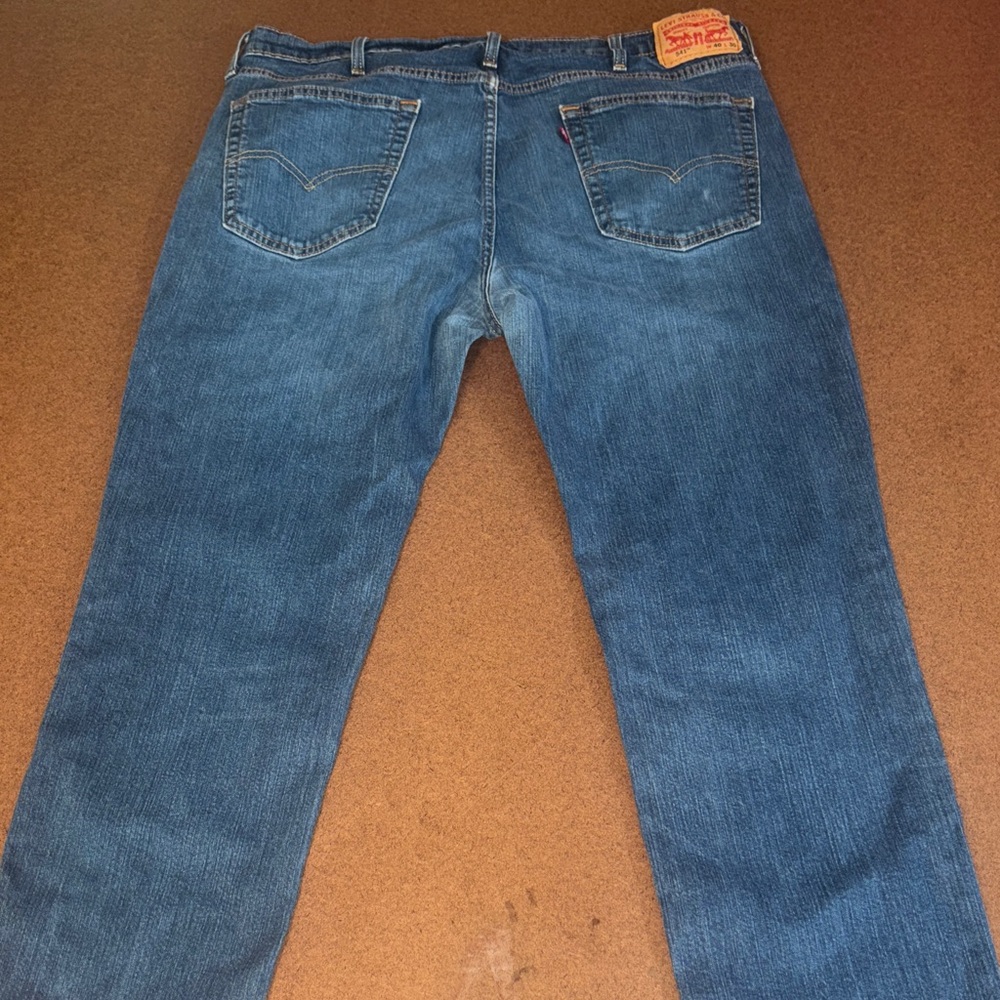 Levi's 541 Men's 40x30 Athletic Cut Blue Straight-Leg Denim Jeans